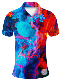 Fire And Ice | Couples Mens Small Short Sleeve / Womens Golf Shirts