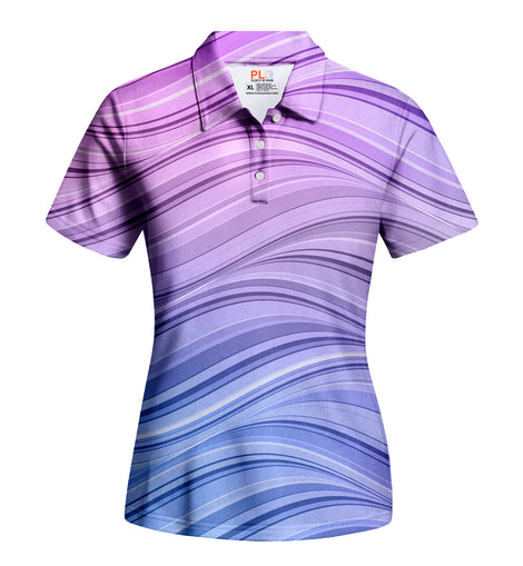 Lavender Lines - Girls' Polo