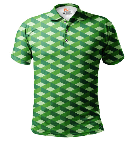 Green Geometrix - Boys' Polo