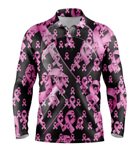 Breast Cancer | Men's Pink Ribbons Long Sleeve