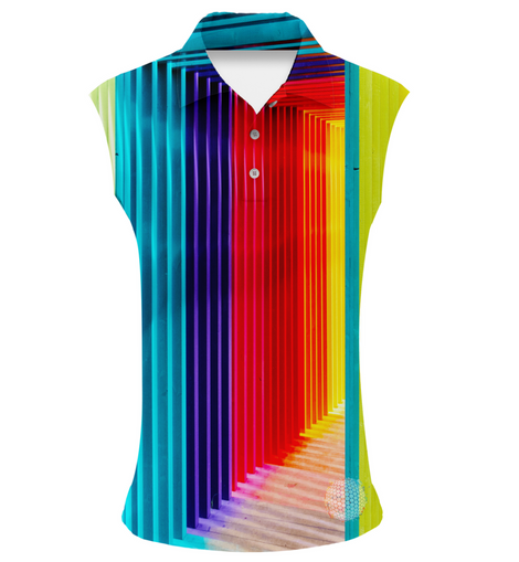 Geometric Hue | Womens Sleeveless S Golf Shirts