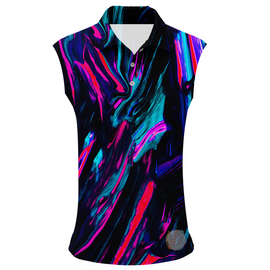 Neon Skies | Womens Sleeveless S Golf Shirts