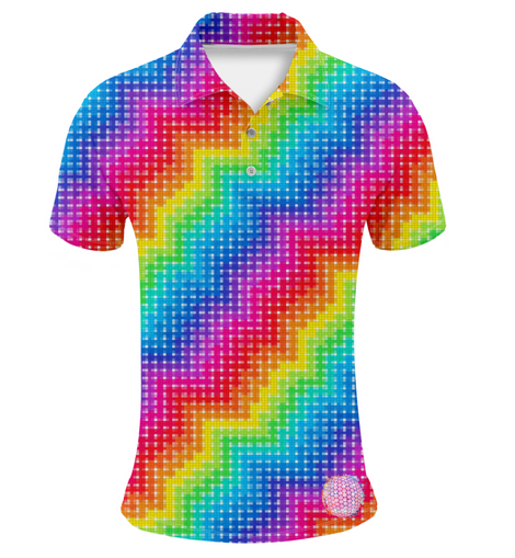Rainbow | Couples Mens Small Short Sleeve / Womens Golf Shirts
