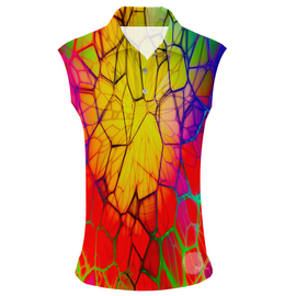 Shattered Seasons | Womens Sleeveless S Golf Shirts