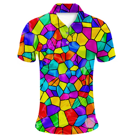 Stained Glass | Couples Mens Small Short Sleeve / Womens Golf Shirts