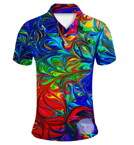 Tie-Die Fly | Couples Mens Small Short Sleeve / Womens Golf Shirts